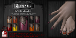 Koffin Nails - Slink AD - Lacey Leaves